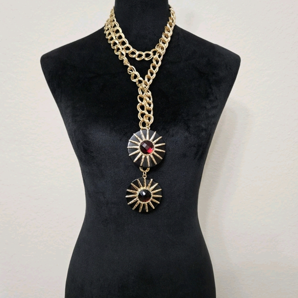 Vintage Lariat Style Beautiful Versatile Gold Chain Belt - Picture 6 of 17